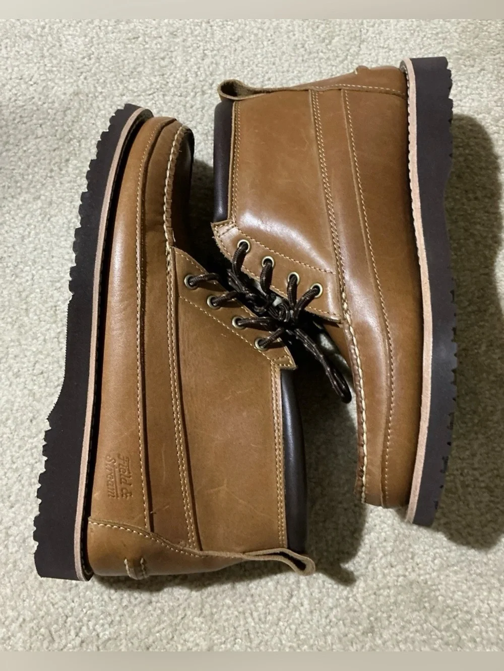 Size 10 D - Field & Stream x Gokey Sportsman Chuka Brown Leather Moc Toe Boots
